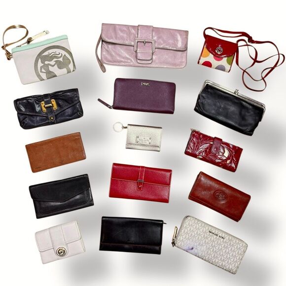 Kate Spade Fossil Michael Kors Patricia Nash Ralph Lauren Hobo Lot 15 Wallets - Picture 1 of 15